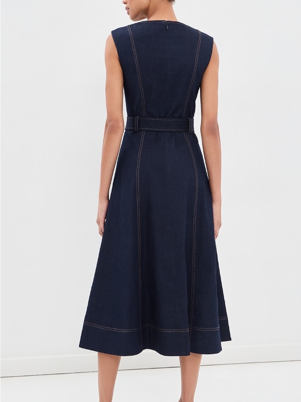 NWOT Veronica Beard Cosette Dress in Midnight Wash, Size US 0/2/4/6/8/10 - Picture 5 of 16